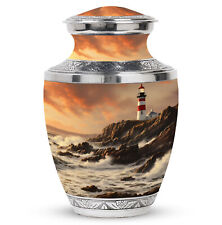 Small Urns For Ashes Adult Female Lighthouse With Sunrise (10 Inch) Large Urn picture