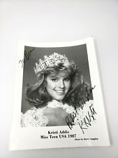 MISS TEEN USA 1987 KRISTI ADDIS HEADSHOT PAGEANT 8X10 ACTRESS AUTOGRAPH SIGNED  picture