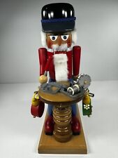 STEINBACH Wooden Nutcracker Clock Maker Handmade from West Germany WORKING SOUND picture