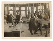 1920s UK WWI Wounded Veterans Blind Social Reform Workshop Training Photo picture