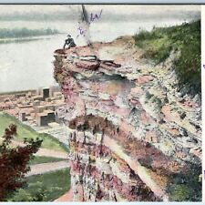 c1900s UDB Hannibal, MO Lovers Leap Mississippi River Early Curt Teich 1756 A228 picture