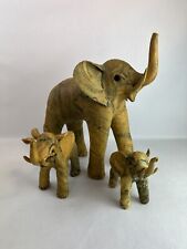 Set of 3 Oyster Shell Elephant Figurines picture