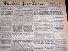 1931 MAY 31 NEW YORK TIMES - MUSSOLINI SUSPENDS CATHOLIC ACTION - NT 2233 picture