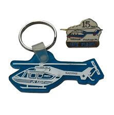 Life Flight Medical Helicopter Pittsburgh Vintage Keychain Enamel Lapel Pin 911 picture