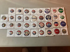 34 Different Pcs Presidential Pinback Buttons Collection 1936-1988 picture