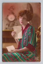 RPPC $A Beautiful Woman Tinted Photo Postcard picture