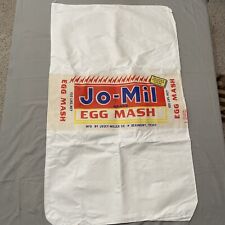 vintage jo-mil feed sack beaumont texas josey-miller egg mash 23x38” picture