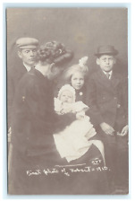 1910 First Photo of Robert RPPC Domestic Family Portrait View picture