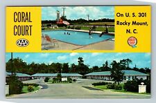 Rocky Mount NC-North Carolina, Coral Court Vintage Souvenir Postcard picture