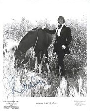 Vintage John Davidson with Horse 8 x 10 Glossy Celebrity Publicity Photo, SIGNED picture