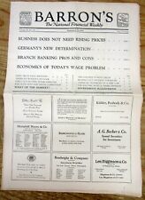 1931 BARRON'S financial newspaper w DETAILS of THE GREAT DEPRESSION as happening picture
