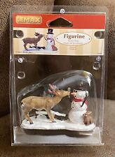 Lemax Figurine Snack Time Christmas Village 72405 Deer Snowman picture