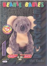 TY Beanie Babies BBOC Card - Series 3 Birthday (SILVER) - EUCALYPTUS the Koala picture