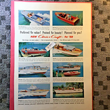 1958 Chris-Craft Boats. Original 1958 Ad. 38' Chris-Craft Constellation picture