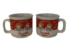 Vintage 1998 Houston Harvest CAMPBELL'S KIDS Mugs Soup Bowls Cups Time For Soup picture