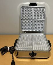 Vintage Sunbeam Waffle Maker W-2 Chrome Very Good Condition Mid Century Tested picture