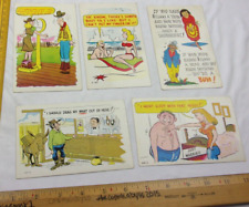 Laff Gram comic card postcard lot of 5 VINTAGE unused Sexy a8 1950s picture