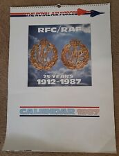 Vintage1987 RFC/RAF Royal Air Force Official Wall Calendar 75 Years  picture