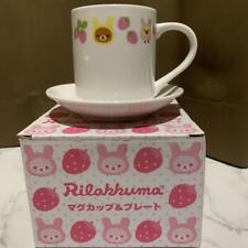 SAN-X Rilakkuma Mug & Plate White Pottery Strawberry SAN-X Rilakkuma Mug & picture