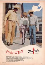 Tem Tex Go-Go West Cowboy-Style Clothing Horse-Ready Vintage Magazine Print Ad picture