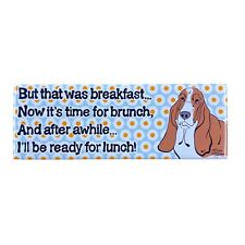 Funny Basset Hound Poem Magnet Dog Portrait Art Gifts Collectible Kitchen Decor picture
