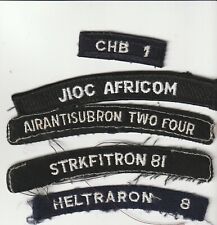 USN US NAVY CHB 1, JIOC AFRICOM,AIRANTISUBRON 24,STRFITRON 81,HELTRAON 8  PATCH picture