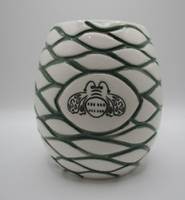 Patron Tequila Agave Beer Mug Glass Tiki Cup Ceramic White and Green Cup picture