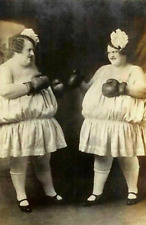 Antique Circus Freak Show Boxing Sisters Photo 529 Oddleys Strange & Bizarre picture