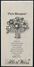 1963 Albert Weiss costume jewelry Petit Bouquet flower pin photo vtg print ad picture