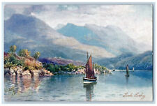 c1910 Loch Lochy Caledonian Canal Bonnie Scotland Oilette Tuck Art Postcard picture