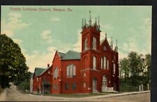 Old Postcard Trinity Lutheran Church Street View  Bangor PA 1920-1930's era #2 picture