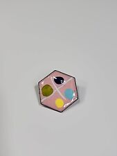 Pink Hexagon With Polka Dot Lapel Pin Nice Enamel  picture