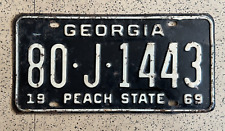 1969 GEORGIA license plate – BERRIEN COUNTY – ORIGINAL vintage antique auto tag picture