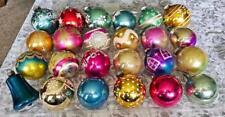 24 Vintage Shiny Brite Ornaments Indent Mica Stencil Bell MCM picture