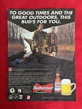 Vintage 1995 Budweiser Beer Great Outdoors Print Ad Hunting picture