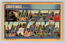 WV-West Virginia, General LARGE LETTER Greetings, Vintage c1916 Postcard picture