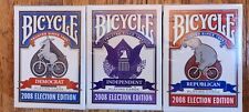 Bicycle 2008 Election Edition Playing Cards Set Of 3 Decks New Sealed picture