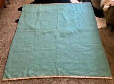 Vintage 1930's-40's Green Wool Blanket Single 81