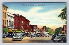 Westfield NY-New York, Main Street Looking East, Antique Vintage Postcard picture