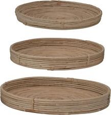  Natural Hand-Woven Cane, Set of 3 Tray picture