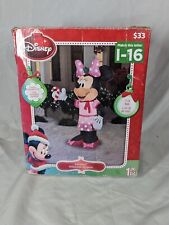 Disney 5ft Christmas Santa Minnie Mouse Air blown Inflatable Lights Up Exclusive picture