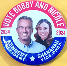 2024 Robert F. Kennedy JR. President Nicole Shanahan  Vice Pres  Campaign Button picture
