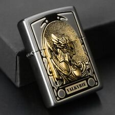 Zippo lighter KR Exclusive Custom/ Valkyrie Gold Emblem Black Pearl Free 4 Gifts picture