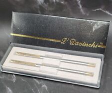 Vintage L'Davinchi 2 Piece Gold & Silver Pen Set Rare Find picture