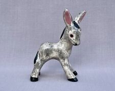 Charming Vintage Mid-Century Ceramic Donkey Figure - Hand Painted & Signed picture