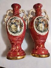 Vintage Lot of 2 George and Martha Washington Table Lamps Bases Only 13.5