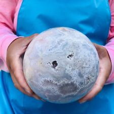 5.3LB Natural Beautiful Cherry Blossom Agate Ball Quartz Crystal Healing 1131 picture