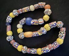 Antique Blue, Red, Yellow Millefiori, Fancy, King Venetian  African Trade Beads picture