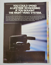 Vintage 1980's Video Camera Magazine Ad picture