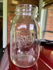 VERY OLD LONGLIFE Mason jar 1 Quart / 4 CUP sz LAURENS  Quality Glass Since 1910 picture